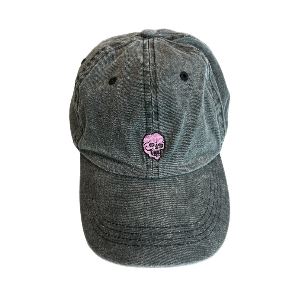 The Emblem Supply Co. By Cotton On Skull Black Washed Cap